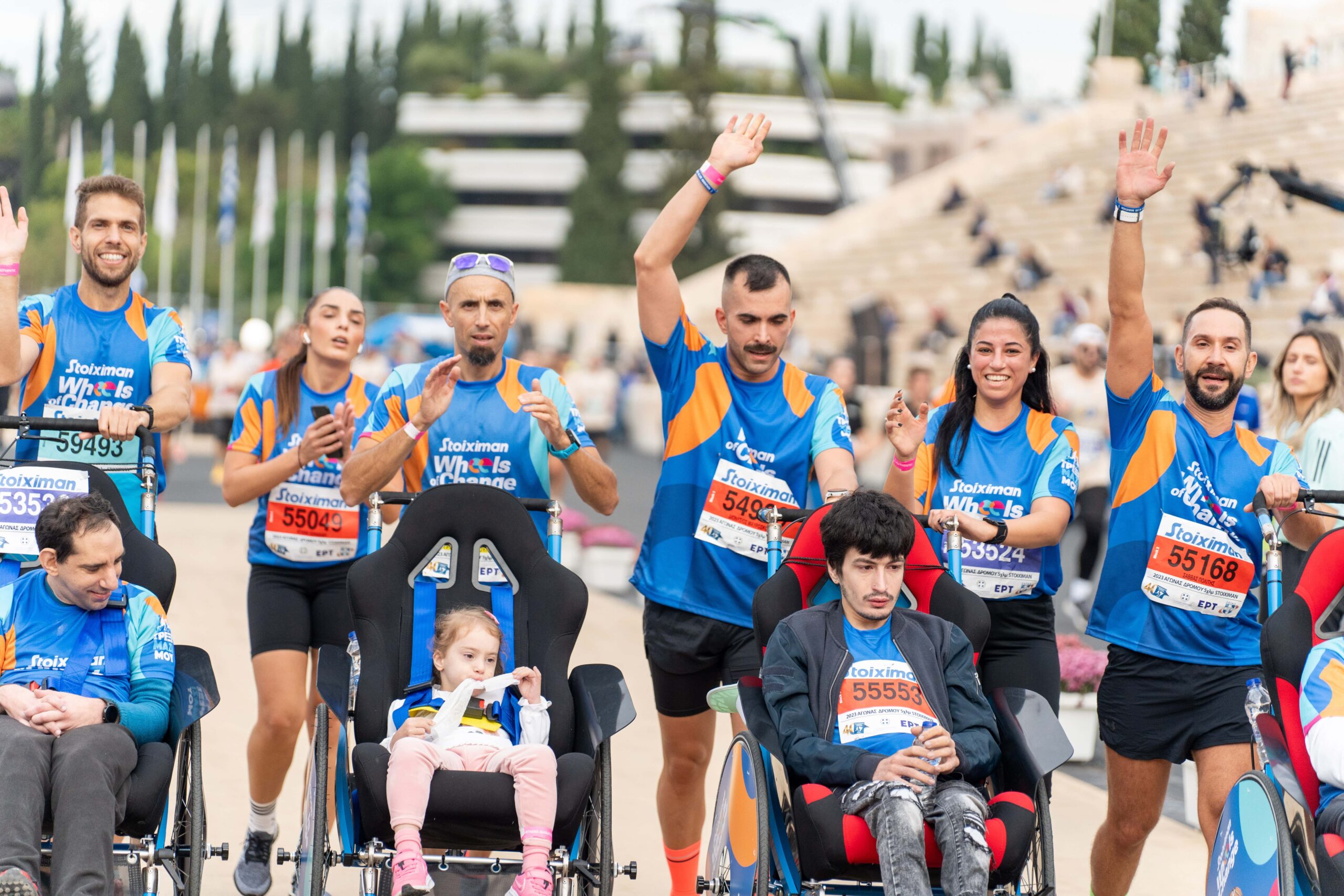 Stoiximan Wheels Of Change: The Stoiximan team delivers a powerful social message for sports equality at the 40th Authentic Athens Marathon